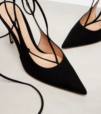 Gianvito Rossi 95 suede lace-up slingback pumps | Thumbnail 3 Gianvito Rossi 95 suede lace-up slingback pumps | Thumbnail 3