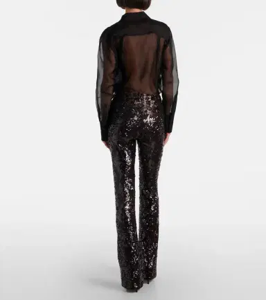 Veronica Beard Collier sequined flared pants | Thumbnail 2 Veronica Beard Collier sequined flared pants | Thumbnail 2
