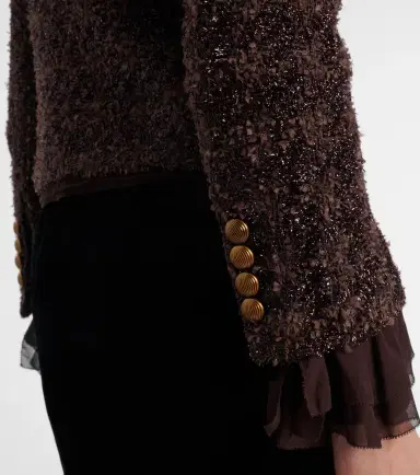 Veronica Beard Audrina metallic tweed jacket | Thumbnail 3 Veronica Beard Audrina metallic tweed jacket | Thumbnail 3