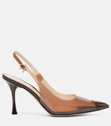 Gianvito Rossi Diana 85 leather-trimmed slingback pumps | Thumbnail 3 Gianvito Rossi Diana 85 leather-trimmed slingback pumps | Thumbnail 3