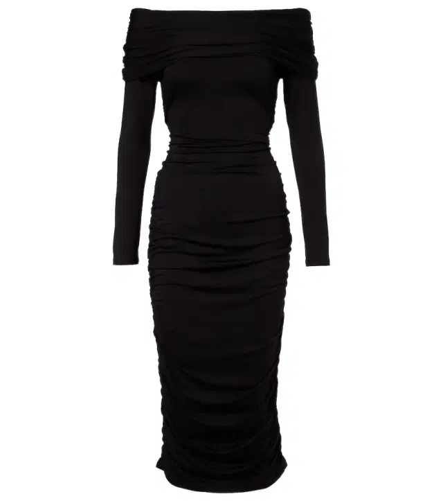 Tinette ruched off-shoulder midi dress Tinette ruched off-shoulder midi dress