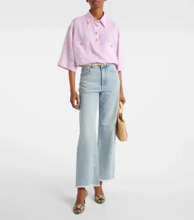 Valentino Oversized linen polo shirt | Thumbnail 5 Valentino Oversized linen polo shirt | Thumbnail 5