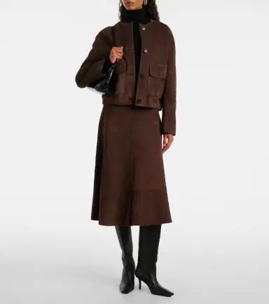 Yves Salomon Suede jacket | Thumbnail 5 Yves Salomon Suede jacket | Thumbnail 5