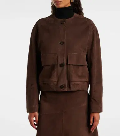 Yves Salomon Suede jacket | Thumbnail 6 Yves Salomon Suede jacket | Thumbnail 6