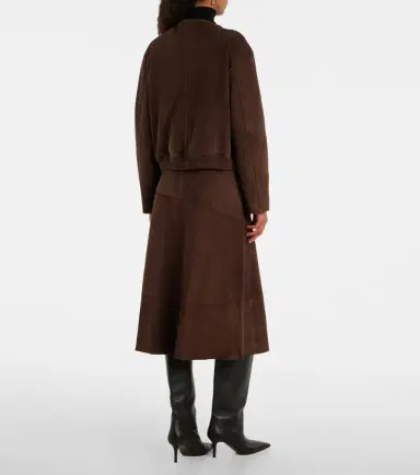 Yves Salomon Suede jacket | Thumbnail 7 Yves Salomon Suede jacket | Thumbnail 7