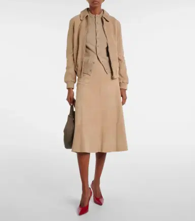 Yves Salomon Suede midi skirt | Thumbnail 2 Yves Salomon Suede midi skirt | Thumbnail 2
