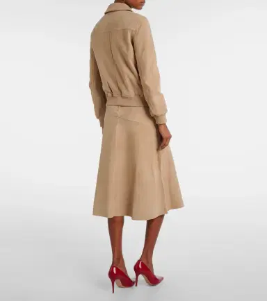 Yves Salomon Suede midi skirt | Thumbnail 3 Yves Salomon Suede midi skirt | Thumbnail 3