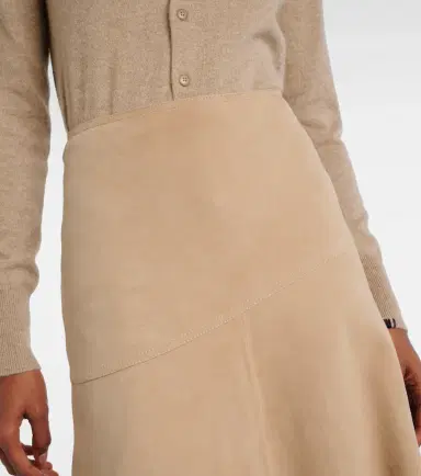 Yves Salomon Suede midi skirt | Thumbnail 4 Yves Salomon Suede midi skirt | Thumbnail 4