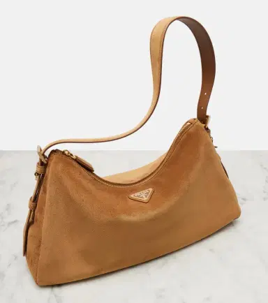 Prada Aimée Large suede shoulder bag | Thumbnail 4 Prada Aimée Large suede shoulder bag | Thumbnail 4