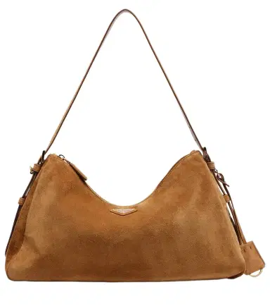 Prada Aimée Large suede shoulder bag | Thumbnail 1 Prada Aimée Large suede shoulder bag | Thumbnail 1