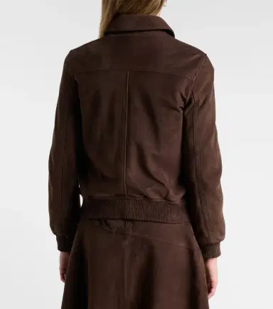 Yves Salomon Suede bomber jacket | Thumbnail 3 Yves Salomon Suede bomber jacket | Thumbnail 3