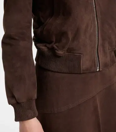 Yves Salomon Suede bomber jacket | Thumbnail 4 Yves Salomon Suede bomber jacket | Thumbnail 4