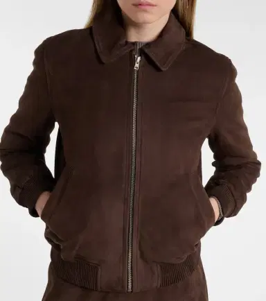 Yves Salomon Suede bomber jacket | Thumbnail 5 Yves Salomon Suede bomber jacket | Thumbnail 5