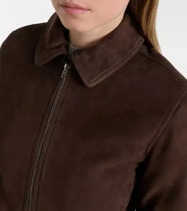 Yves Salomon Suede bomber jacket | Thumbnail 6 Yves Salomon Suede bomber jacket | Thumbnail 6