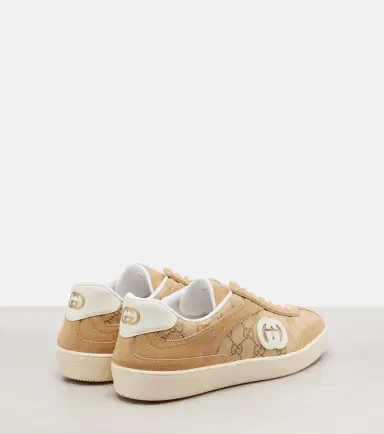 Gucci G75 GG Canvas suede-trimmed sneakers | Thumbnail 2 Gucci G75 GG Canvas suede-trimmed sneakers | Thumbnail 2