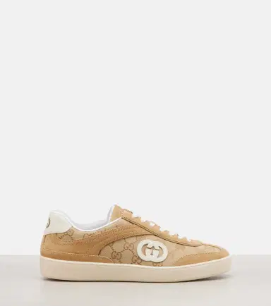 Gucci G75 GG Canvas suede-trimmed sneakers | Thumbnail 4 Gucci G75 GG Canvas suede-trimmed sneakers | Thumbnail 4