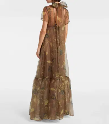 Staud Calluna floral organza maxi dress | Thumbnail 3 Staud Calluna floral organza maxi dress | Thumbnail 3