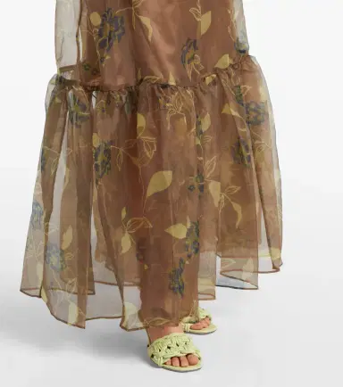 Staud Calluna floral organza maxi dress | Thumbnail 4 Staud Calluna floral organza maxi dress | Thumbnail 4