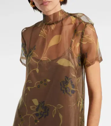 Staud Calluna floral organza maxi dress | Thumbnail 5 Staud Calluna floral organza maxi dress | Thumbnail 5