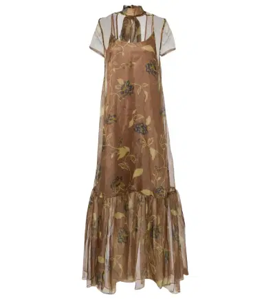 Staud Calluna floral organza maxi dress | Thumbnail 1 Staud Calluna floral organza maxi dress | Thumbnail 1
