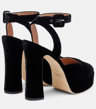 Malone Souliers Mora 125 velvet platform pumps | Thumbnail 2 Malone Souliers Mora 125 velvet platform pumps | Thumbnail 2