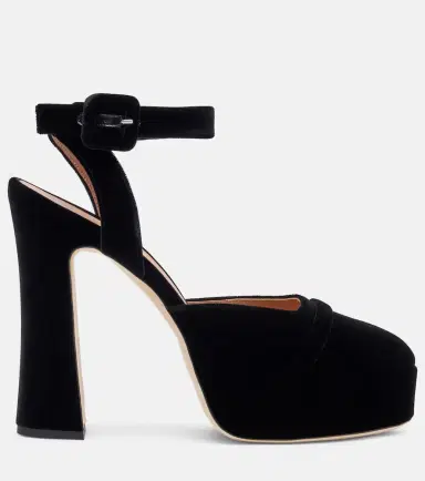 Malone Souliers Mora 125 velvet platform pumps | Thumbnail 3 Malone Souliers Mora 125 velvet platform pumps | Thumbnail 3