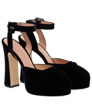 Malone Souliers Mora 125 velvet platform pumps | Thumbnail 1 Malone Souliers Mora 125 velvet platform pumps | Thumbnail 1