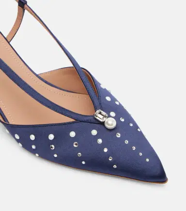 Malone Souliers Moore 40 embellished satin slingback pumps | Thumbnail 3 Malone Souliers Moore 40 embellished satin slingback pumps | Thumbnail 3