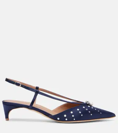 Malone Souliers Moore 40 embellished satin slingback pumps | Thumbnail 4 Malone Souliers Moore 40 embellished satin slingback pumps | Thumbnail 4