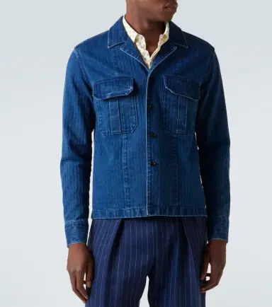 Tom Ford Striped denim overshirt | Thumbnail 4 Tom Ford Striped denim overshirt | Thumbnail 4