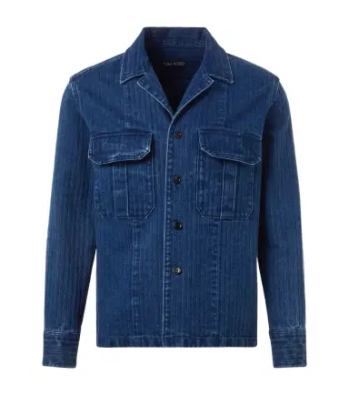 Tom Ford Striped denim overshirt | Thumbnail 1 Tom Ford Striped denim overshirt | Thumbnail 1