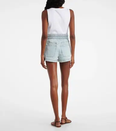 Veronica Beard Elijah high-rise denim shorts | Thumbnail 3 Veronica Beard Elijah high-rise denim shorts | Thumbnail 3