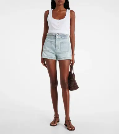 Veronica Beard Elijah high-rise denim shorts | Thumbnail 4 Veronica Beard Elijah high-rise denim shorts | Thumbnail 4