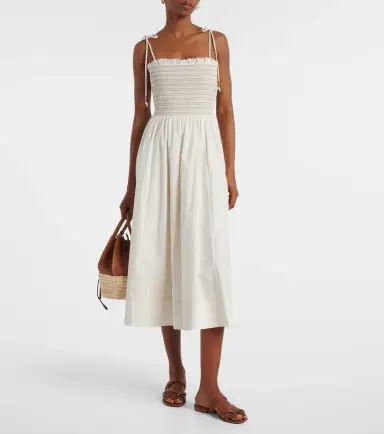 Veronica Beard Kaela smocked cotton midi dress | Thumbnail 2 Veronica Beard Kaela smocked cotton midi dress | Thumbnail 2