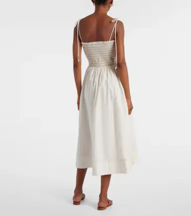 Veronica Beard Kaela smocked cotton midi dress | Thumbnail 3 Veronica Beard Kaela smocked cotton midi dress | Thumbnail 3
