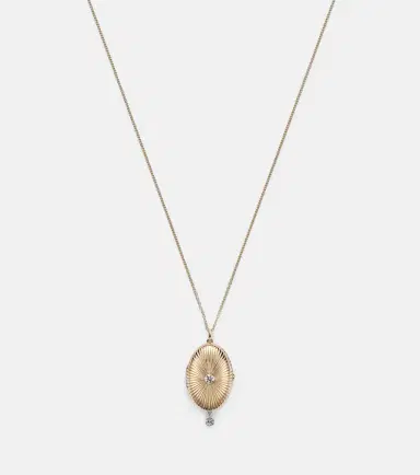 Persée Persée 9kt gold locket necklace with diamonds | Thumbnail 2 Persée Persée 9kt gold locket necklace with diamonds | Thumbnail 2