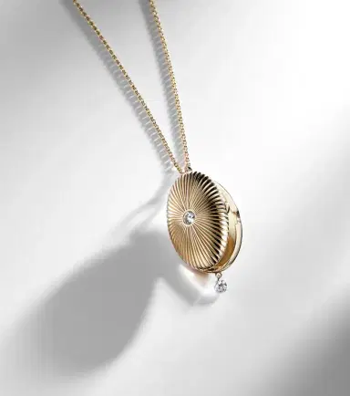 Persée Persée 9kt gold locket necklace with diamonds | Thumbnail 7 Persée Persée 9kt gold locket necklace with diamonds | Thumbnail 7