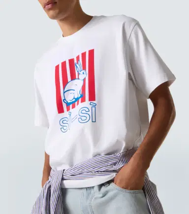 Bottega Veneta Printed cotton jersey T-shirt | Thumbnail 4 Bottega Veneta Printed cotton jersey T-shirt | Thumbnail 4
