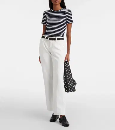 Veronica Beard Pruitt striped cotton-blend T-shirt | Thumbnail 2 Veronica Beard Pruitt striped cotton-blend T-shirt | Thumbnail 2