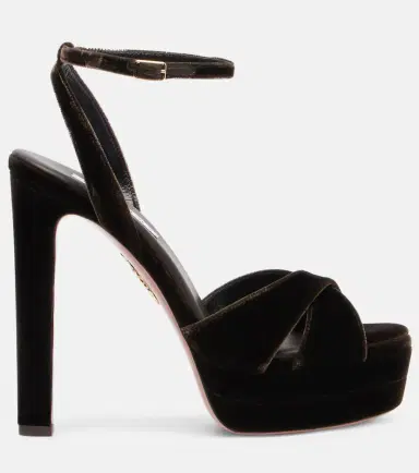 Aquazzura Divine 130 velvet platform sandals | Thumbnail 3 Aquazzura Divine 130 velvet platform sandals | Thumbnail 3