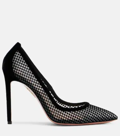 Aquazzura Nude 105 houndstooth velvet pumps | Thumbnail 3 Aquazzura Nude 105 houndstooth velvet pumps | Thumbnail 3