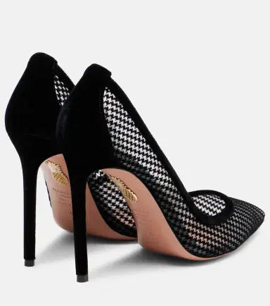 Aquazzura Nude 105 houndstooth velvet pumps | Thumbnail 4 Aquazzura Nude 105 houndstooth velvet pumps | Thumbnail 4