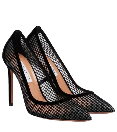 Aquazzura Nude 105 houndstooth velvet pumps | Thumbnail 1 Aquazzura Nude 105 houndstooth velvet pumps | Thumbnail 1