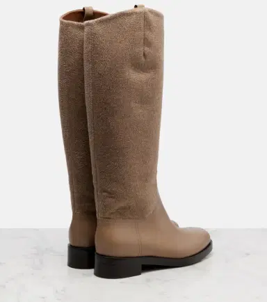 Max Mara Cashmere and leather knee-high boots | Thumbnail 4 Max Mara Cashmere and leather knee-high boots | Thumbnail 4