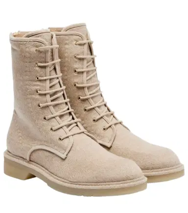Max Mara Baker cashmere combat boots | Thumbnail 1 Max Mara Baker cashmere combat boots | Thumbnail 1