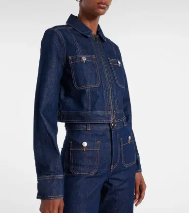 Veronica Beard Patty cropped denim jacket | Thumbnail 2 Veronica Beard Patty cropped denim jacket | Thumbnail 2