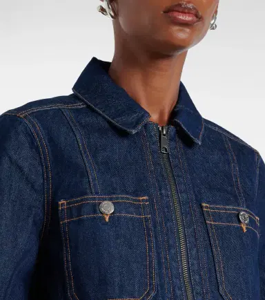 Veronica Beard Patty cropped denim jacket | Thumbnail 4 Veronica Beard Patty cropped denim jacket | Thumbnail 4