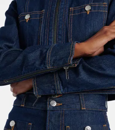Veronica Beard Patty cropped denim jacket | Thumbnail 5 Veronica Beard Patty cropped denim jacket | Thumbnail 5