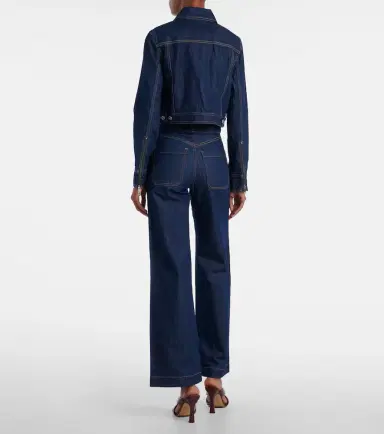 Veronica Beard Patty cropped denim jacket | Thumbnail 6 Veronica Beard Patty cropped denim jacket | Thumbnail 6