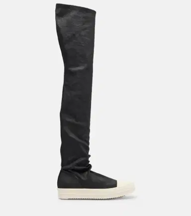 Rick Owens Coated denim over-the-knee boots | Thumbnail 3 Rick Owens Coated denim over-the-knee boots | Thumbnail 3